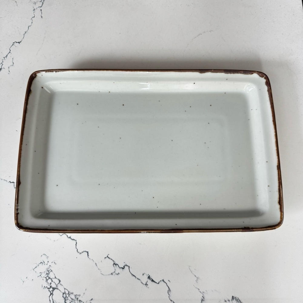 Earthstone Rust Brown Rectangular Serving Platter Plate 11”